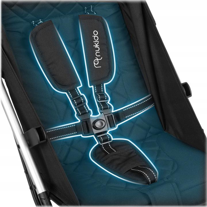 Коляска прогулянкова Paseo Nukido з дощовиком та чохлом Чорний (716000) - фото 9