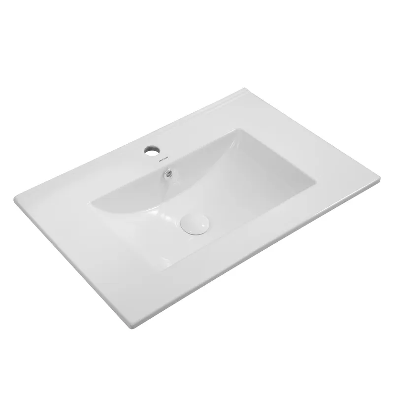 Раковина меблева MIXXUS Premium CUBIC-1502 з отвором під змішувач та переливом 710х460х170 мм (MP649)