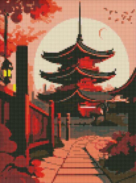 Алмазная мозаика Идейка Восточный пейзаж с голограммными стразами AB 30х40 см (AMO7772)