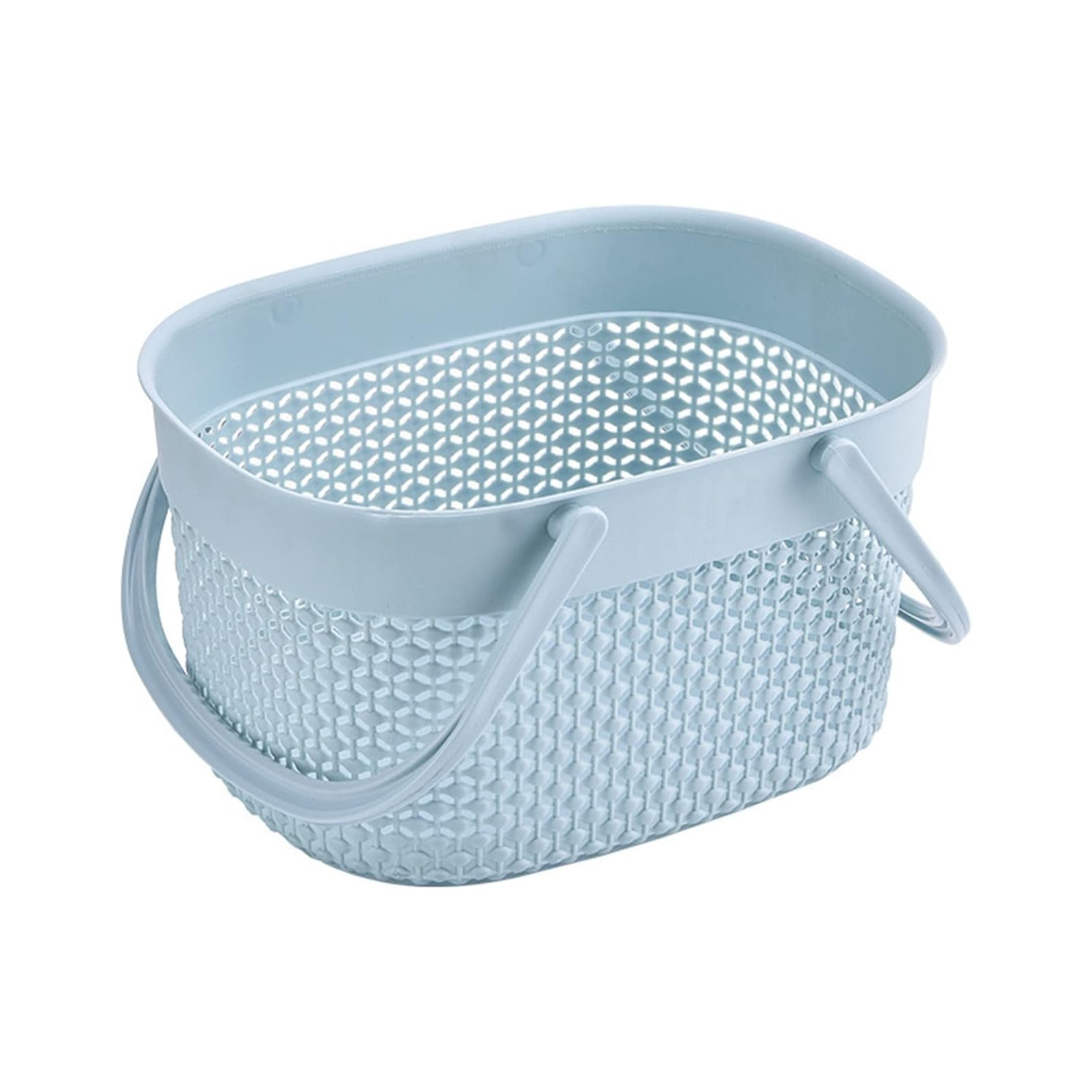 Корзина пластиковая для ванной комнаты 26х15х20 см Голубой
