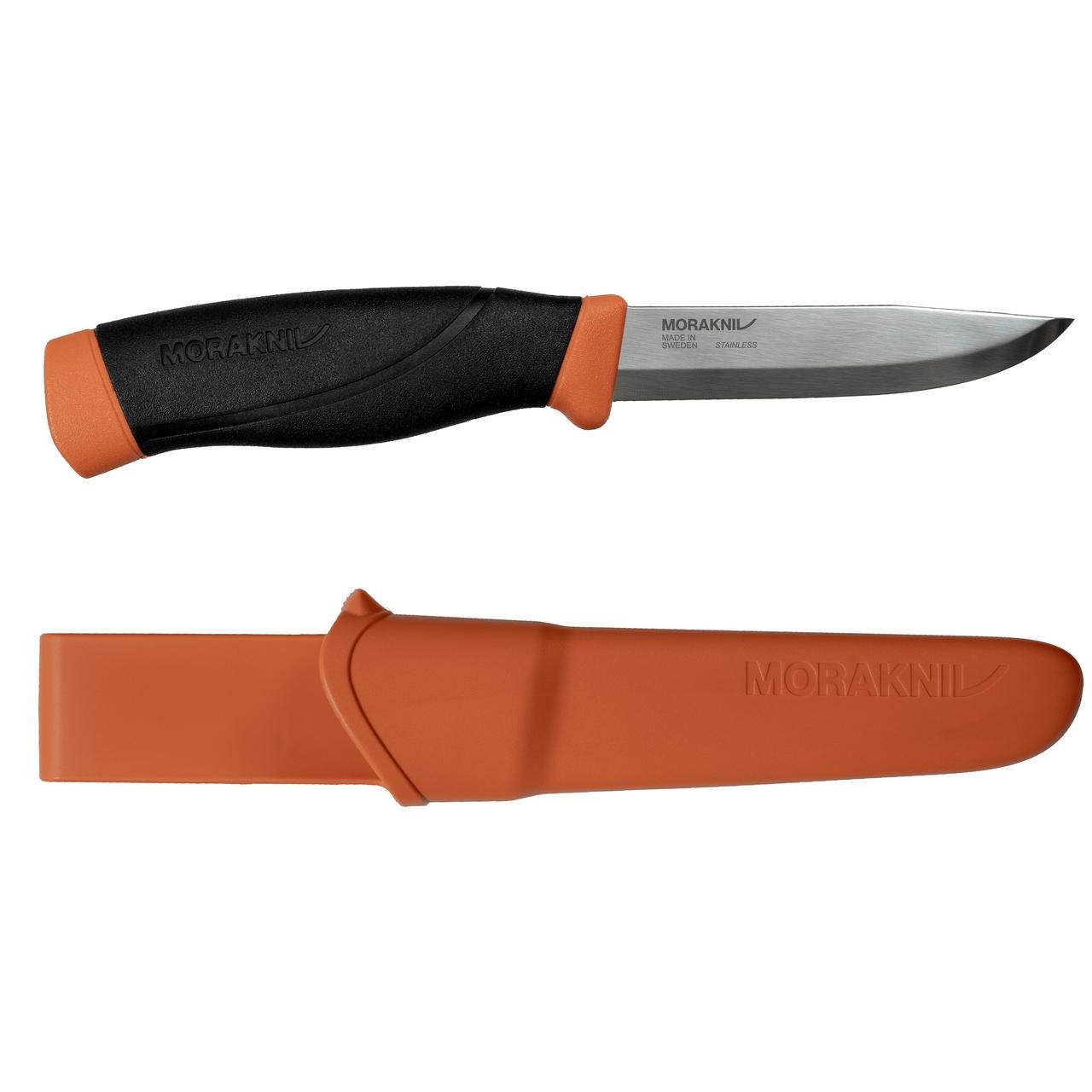 Нож туристический Morakniv Companion HeavyDuty Burnt Orange с двухсторонней заточкой из нержавеющей стали 57-58 HRC 104 мм (2359470654)