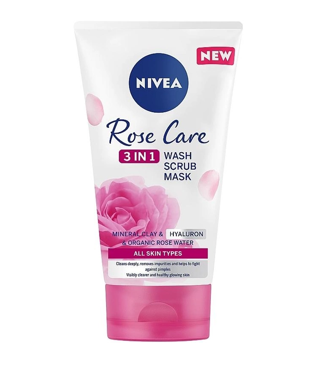 Гель скраб и маска Nivea Rose Care 3в1 150 мл