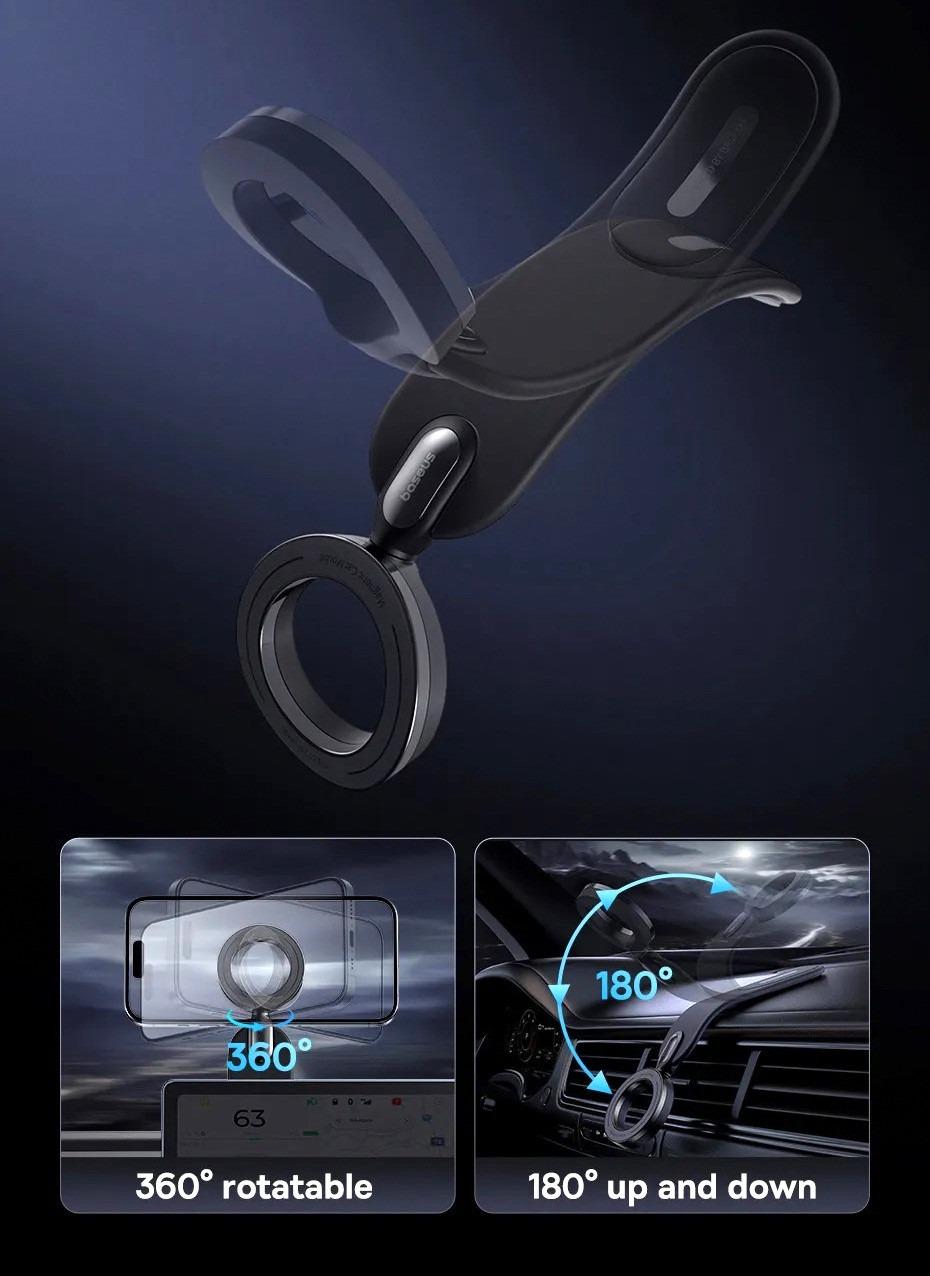 Автодержатель в авто BASEUS C02 Go Series Magnetic Car Phone Mount - фото 8 Автодержатель в авто BASEUS C02 Go Series Magnetic Car Phone Mount - фото 8