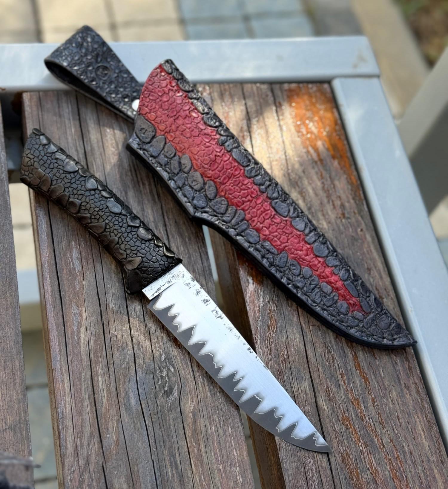 Нож туристический Gorillas BBQ KN207 Раскол сталь ламинат Rex-12 - фото 7