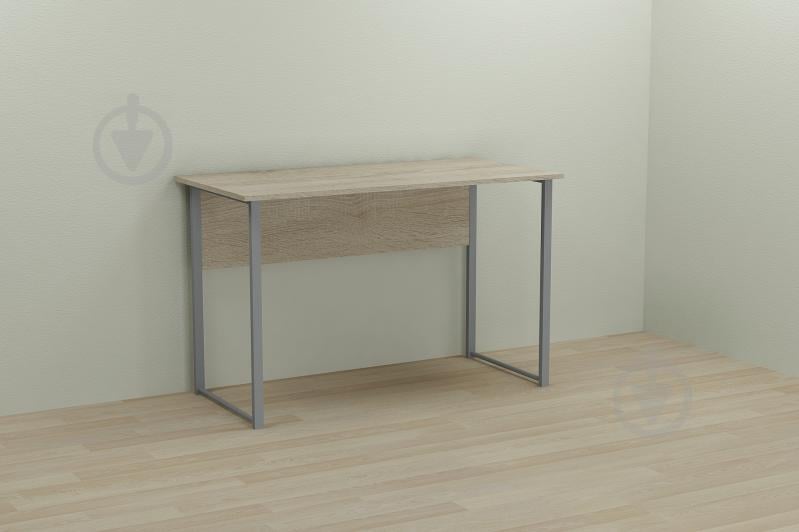 Компьютерный стол Ferrum-decor Курт 75x140x70 серый ДСП Дуб Сонома 16мм
