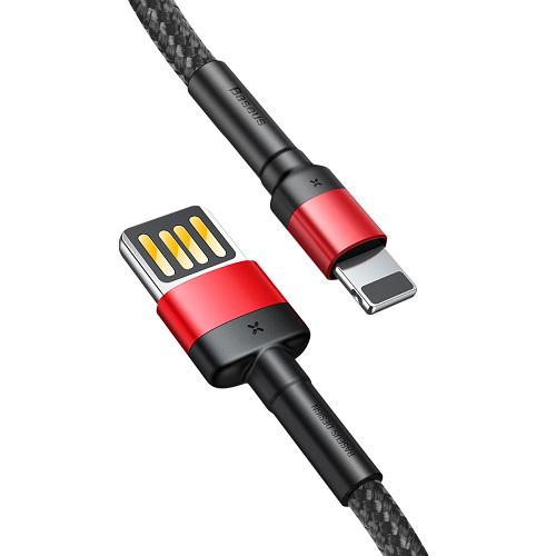 Кабель Baseus CALKLF-G91 Cafule Special Edition Lightning to USB 1 м Black/Red (a5b1a946) - фото 3 Кабель Baseus CALKLF-G91 Cafule Special Edition Lightning to USB 1 м Black/Red (a5b1a946) - фото 3