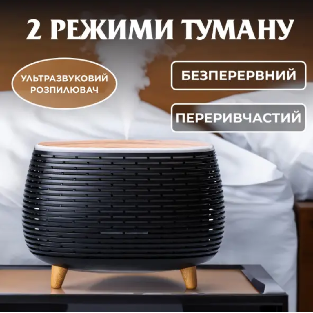Зволожувач повітря аромадифузор з підсвічуванням 400 мл Чорний - фото 6 Зволожувач повітря аромадифузор з підсвічуванням 400 мл Чорний - фото 6