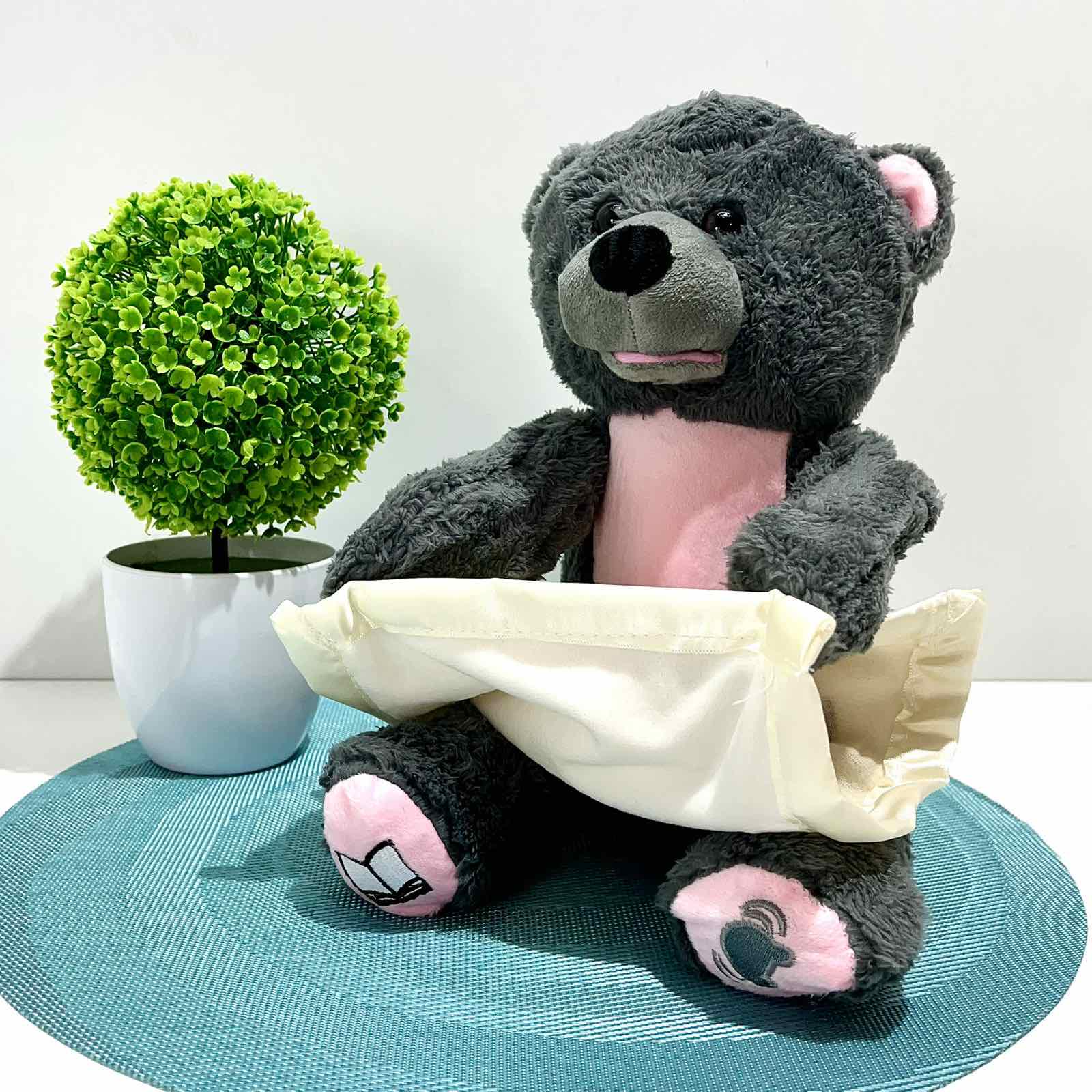 Интерактивная игрушка Мишка-сказочник играет в прятки/рассказывает сказки Серый (M 5843 I UA) - фото 9