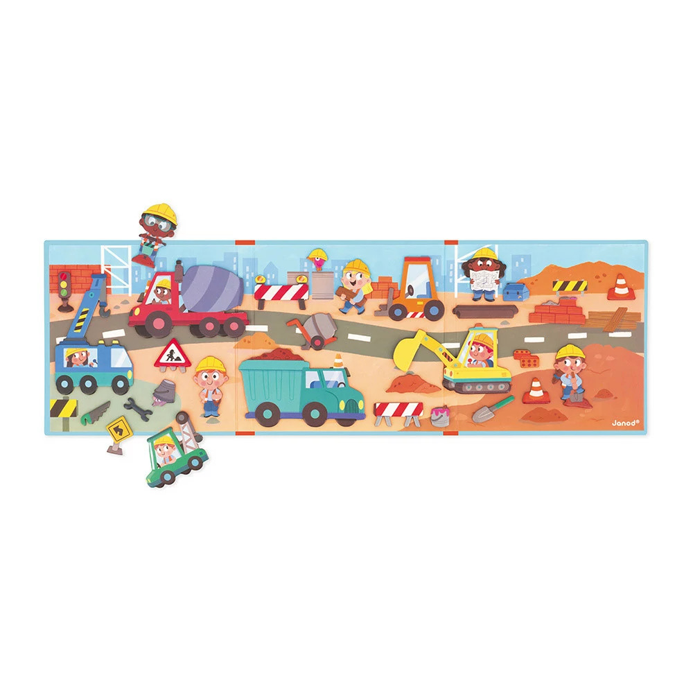 Магнитная учебная игра Janod Строительная площадка 30 элементов (J05454) - фото 3