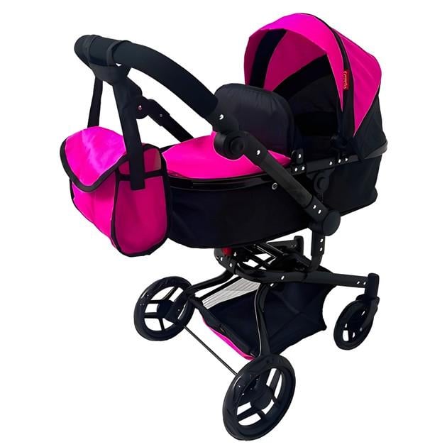 Коляска для куклы 2в1 Carrello Fortuna 9695 HOT PINK Малиновый