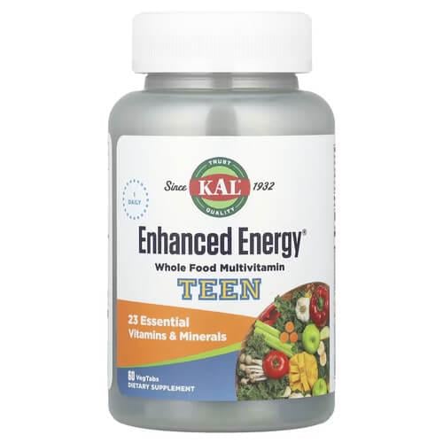 Мультивитамины для подростков KAL Enhanced Energy Teen 60 Vegetarian tablets (CAL-74810)