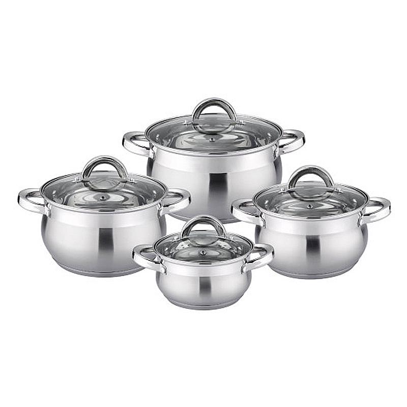 Набор кастрюль Bohmann из нержавеющей стали 8 пр. (BH 0520) Набор кастрюль Bohmann из нержавеющей стали 8 пр. (BH 0520)