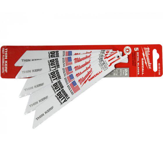 Полотно для шабельної пили по металу Milwaukee Thin kerf 5 шт. (48005186) - фото 4