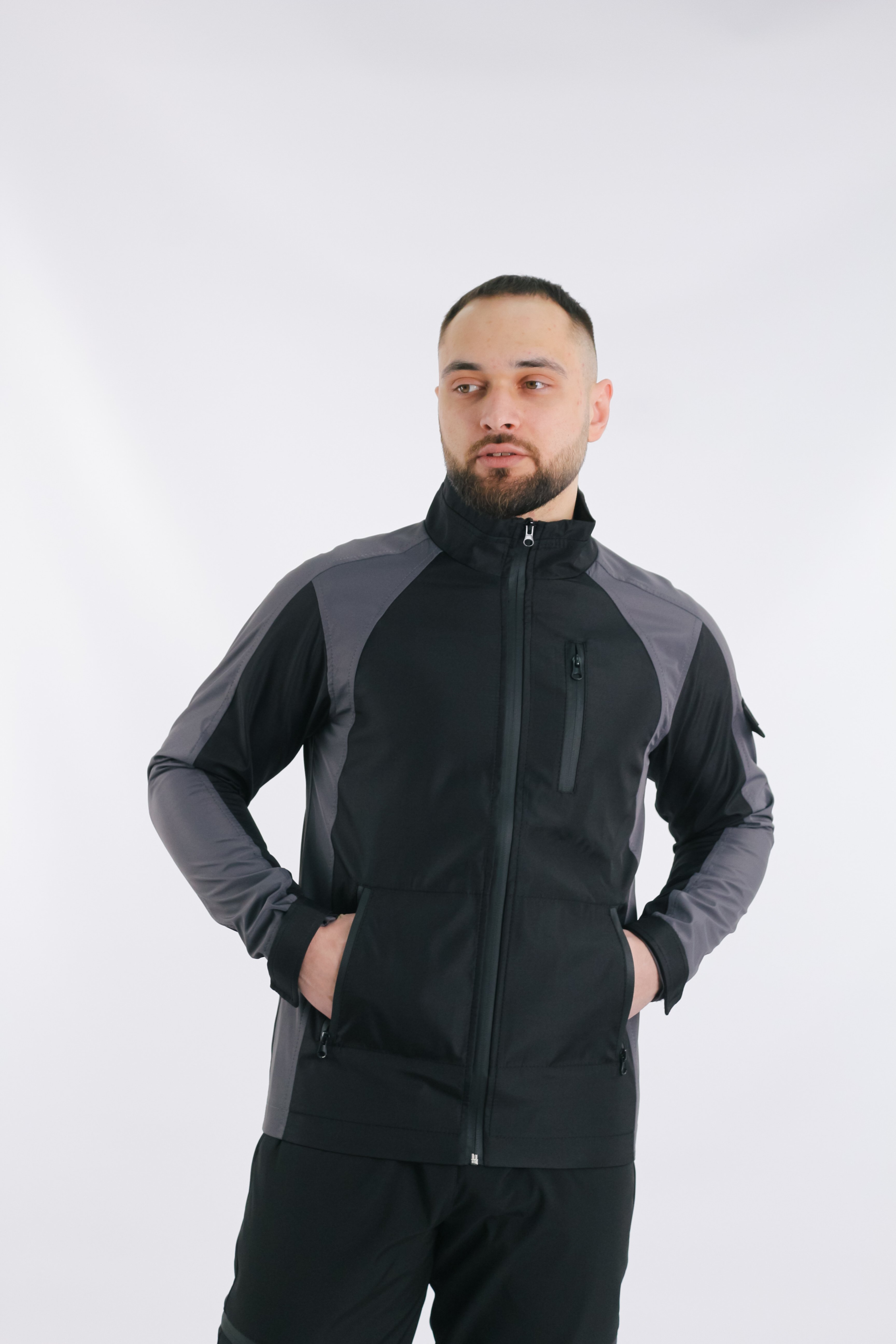 Куртка Intruder Softshell Lite iForce S Черный с серым (1589542223) - фото 2