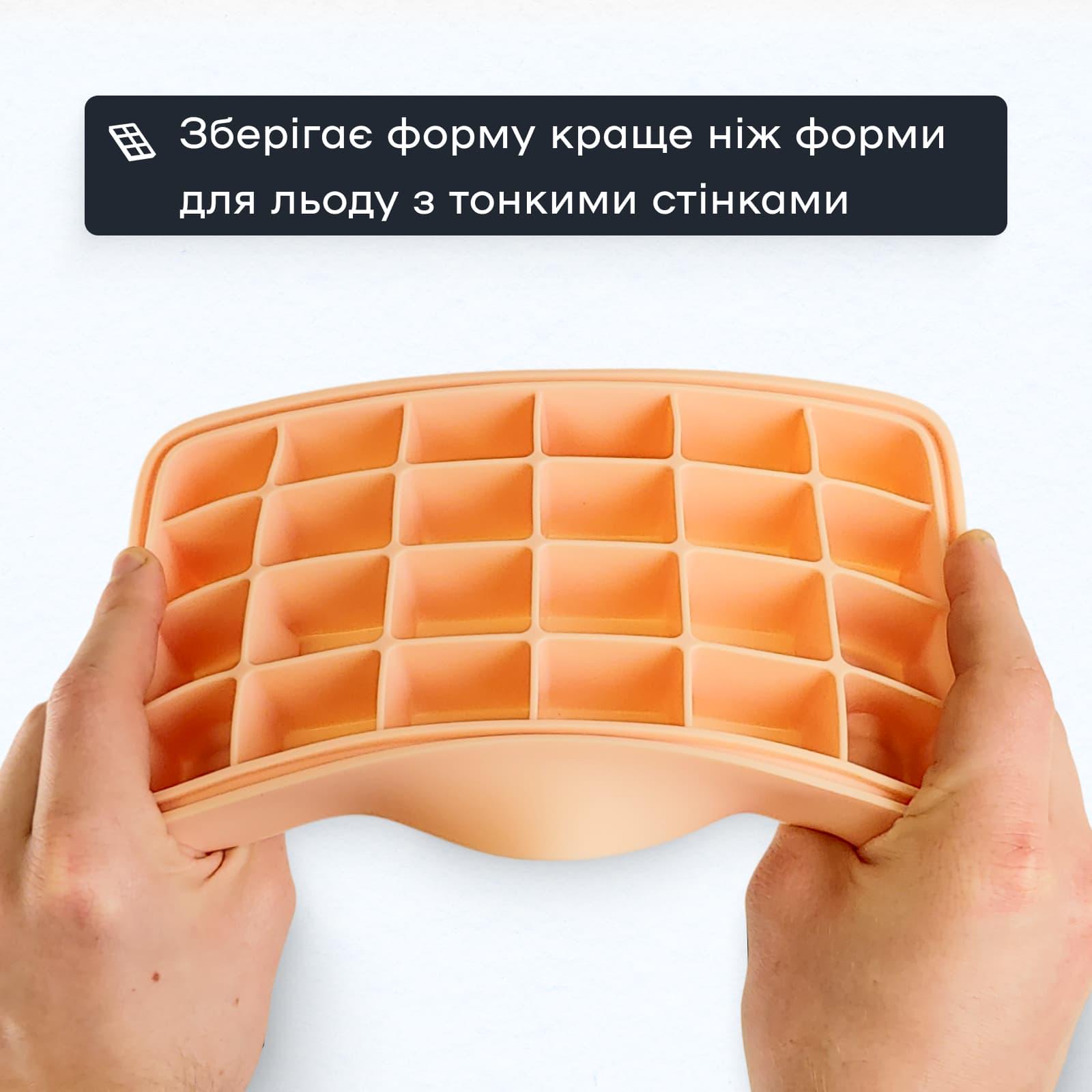 Форма для льда с крышкой Olin & Olin 24 кубика Бежевый (6021-M-24-Beige) - фото 6 Форма для льда с крышкой Olin & Olin 24 кубика Бежевый (6021-M-24-Beige) - фото 6