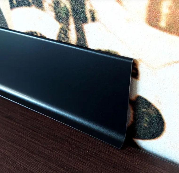 Плінтус алюмінієвий Best Deal 3/40 плоский накладний анодований 2,5 м Чорний (30678659)