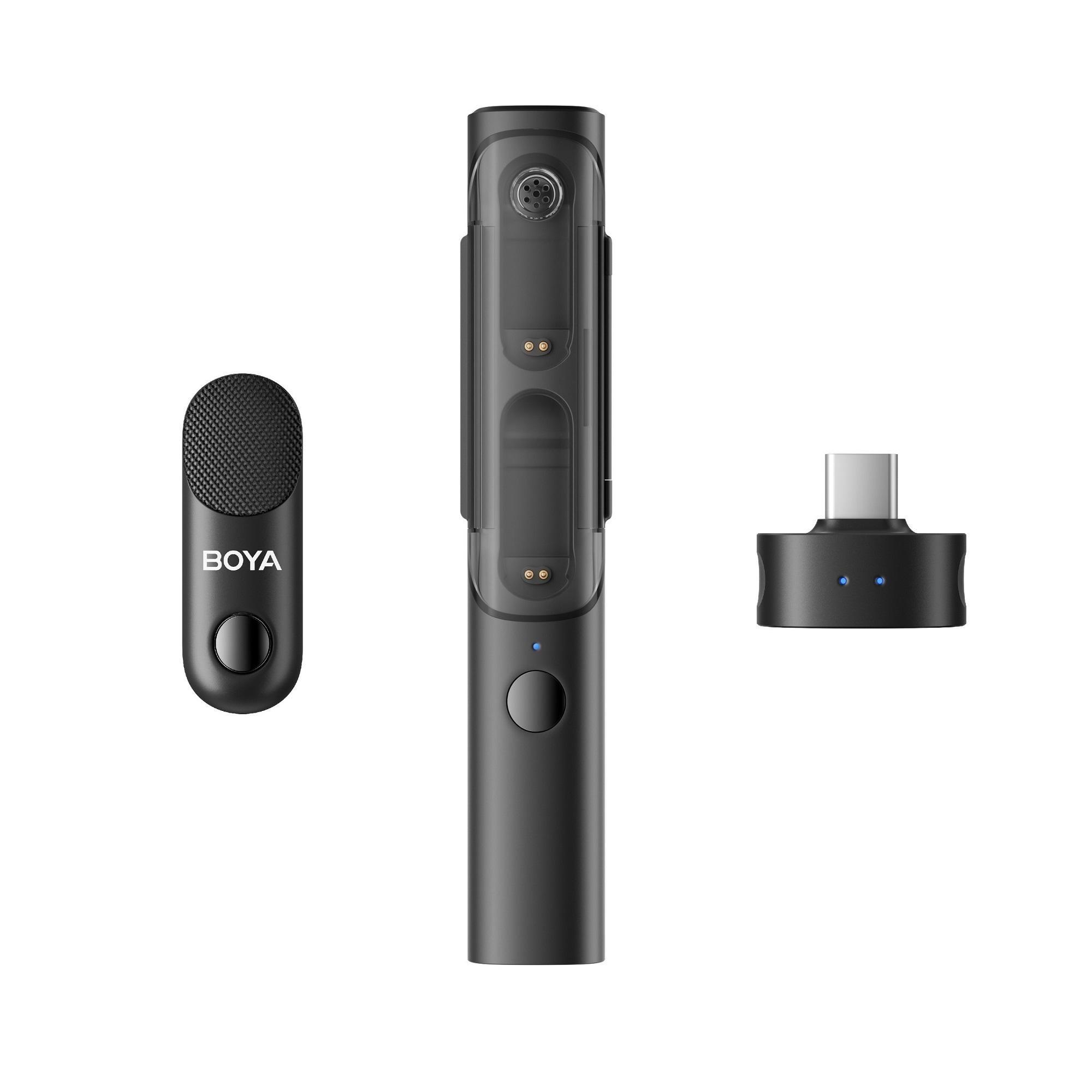 Петличний мікрофон-стік для інтерв'ю Boya MAGIC-07 USB Type-C система на 1 мікрофон із зарядним кейсом (50058)