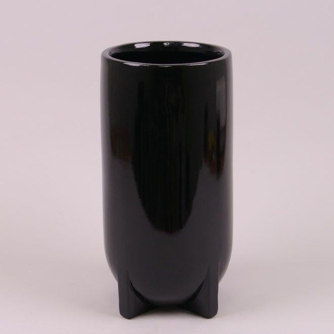 Ваза керамічна Flora 31,5 см Чорний (21202)