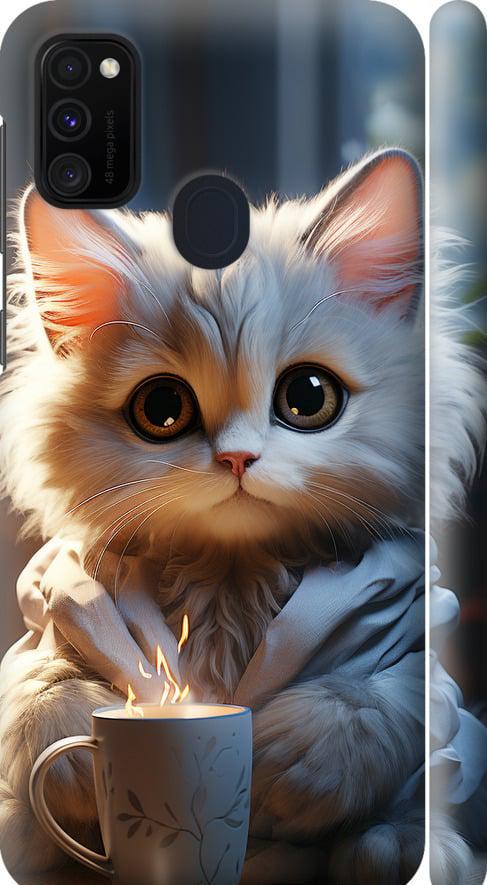 Чехол на Samsung Galaxy M30s 2019 White cat (5646m-1774-42517)