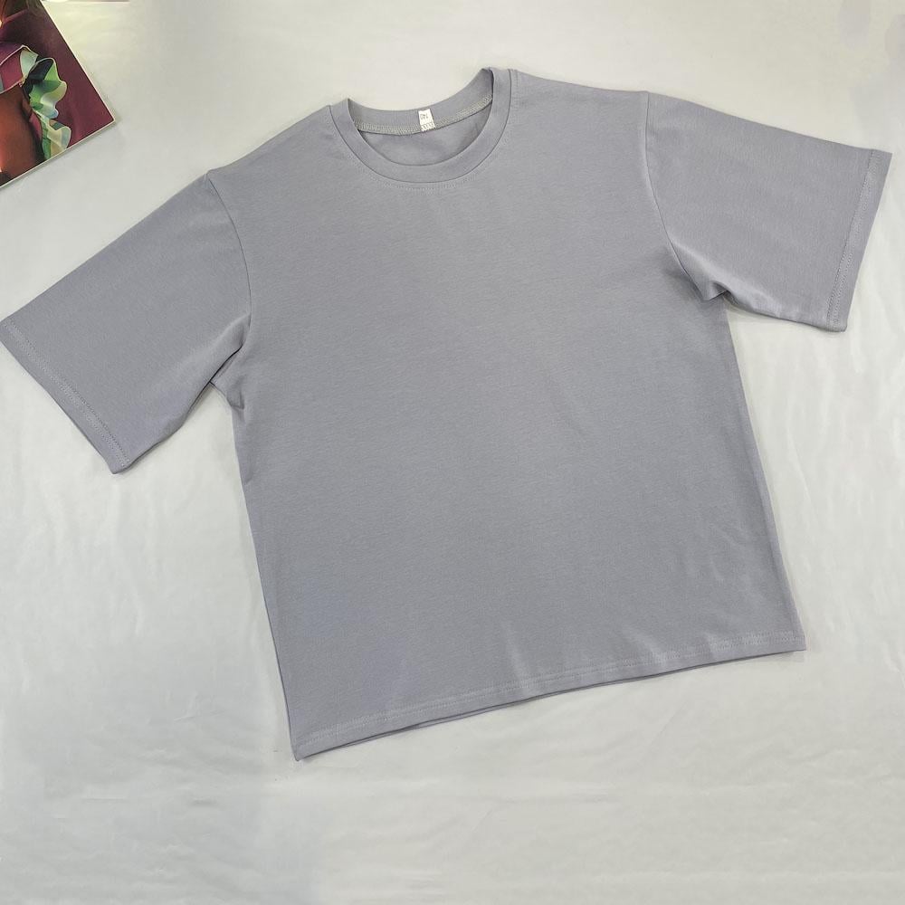 Футболка для дівчинки базова оверсайз 1904 134 см Сірий