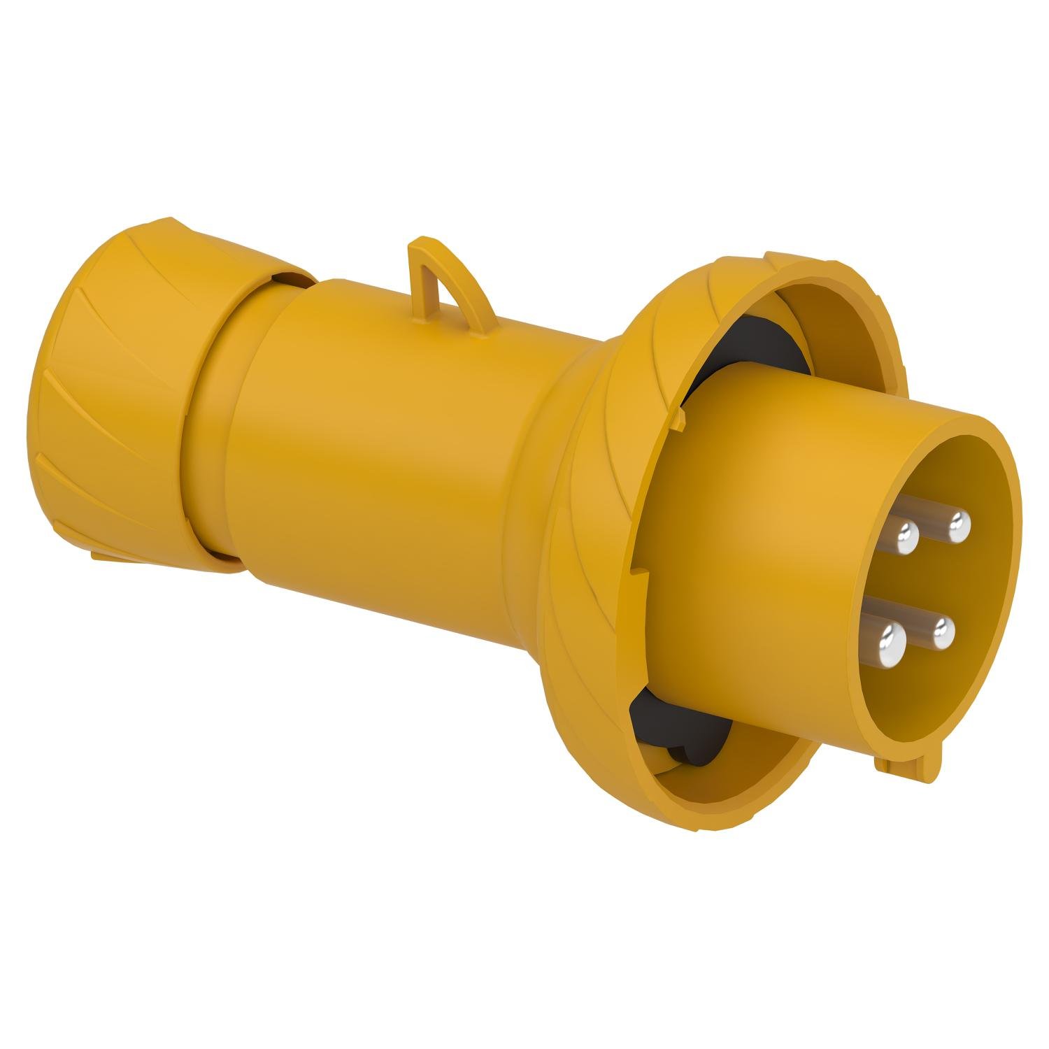 Силовая вилка Schneider Electric PratiKa 3P+E 32А 130 В переносная IP67 Желтый (PKX32M714)