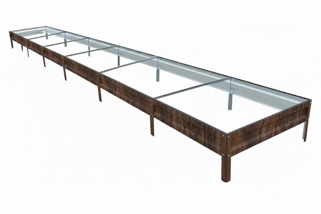 Грядка оцинкованная SIMBUD 0,45 мм 6х1х0,2 м Темний дуб 3д (30668854)