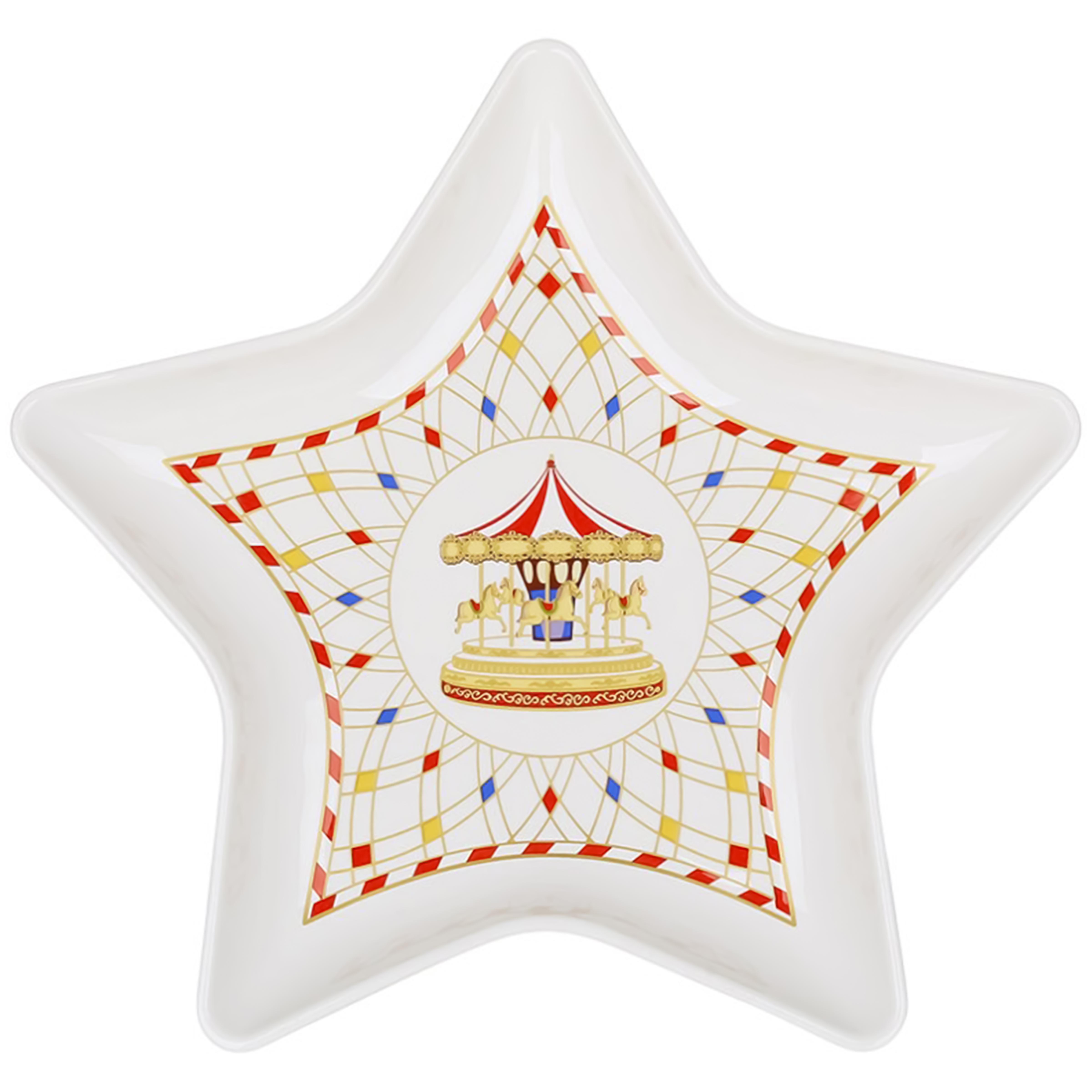 Блюдо порцелянове у формі зірки BonaDi Зимова казка 23х23 см (K132) Блюдо порцелянове у формі зірки BonaDi Зимова казка 23х23 см (K132)