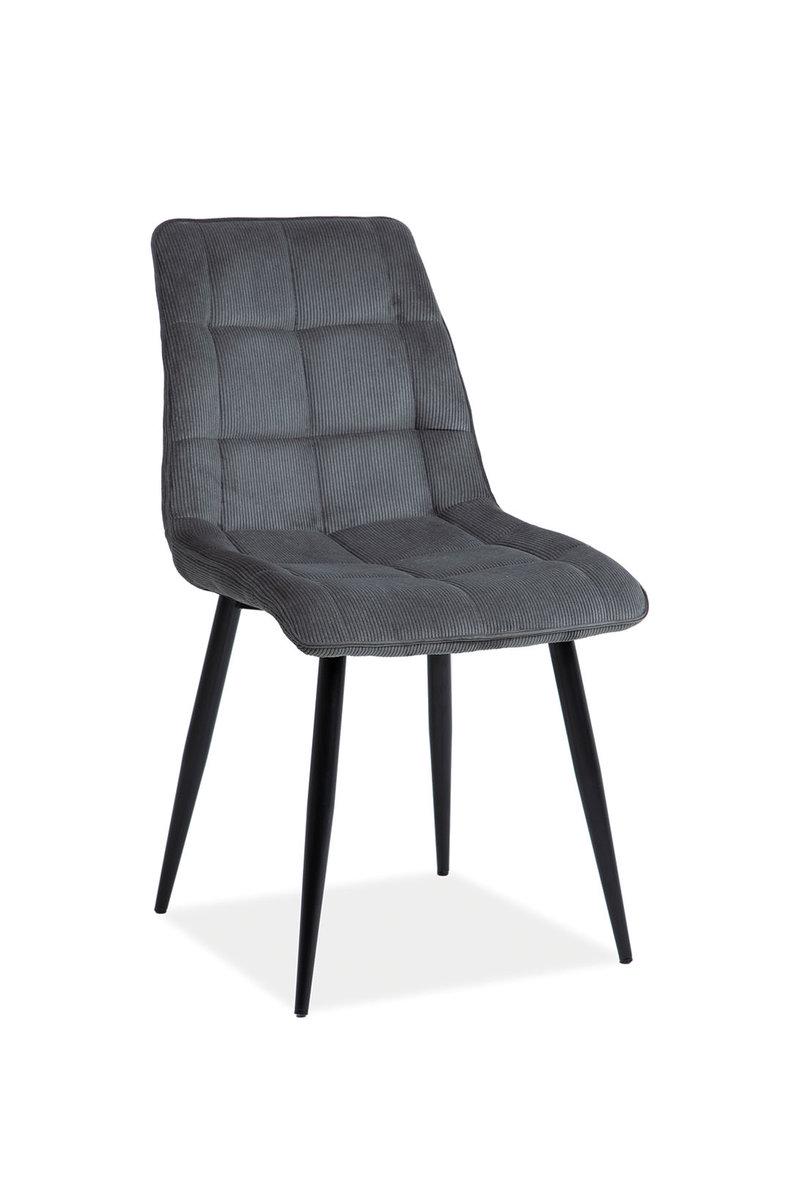 Стул CHIC SZTRUKS Вельвет Черный/Серый (CHICSCSZ)