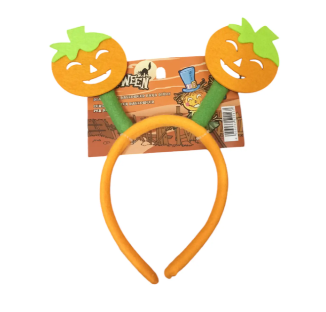 Обруч на Хэллоуин Тыквы One size Оранжево-зеленый (522167)