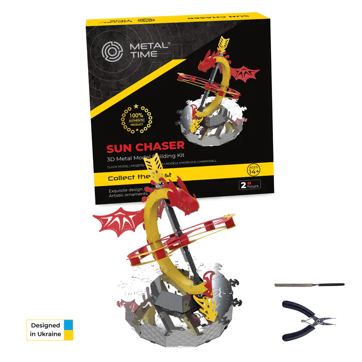 Конструктор METAL-TIME Sun Chaser Dragon Stand Clock MT025 модель колекційна (3032562) - фото 3