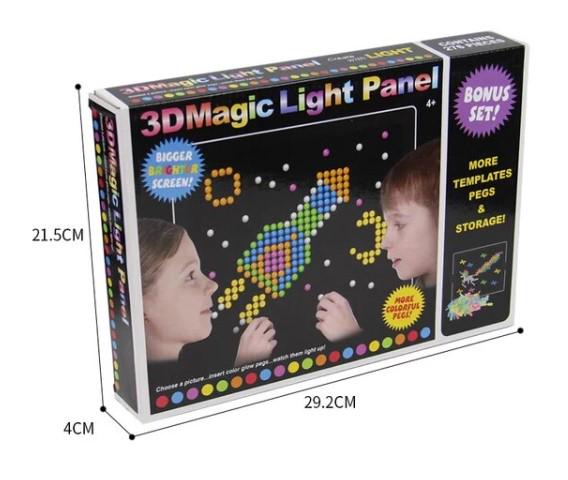 Мозаїка оптична з підсвічуванням 3D Magic Light Panel 888 з 180 фішок та планшет (227-18928549) - фото 3