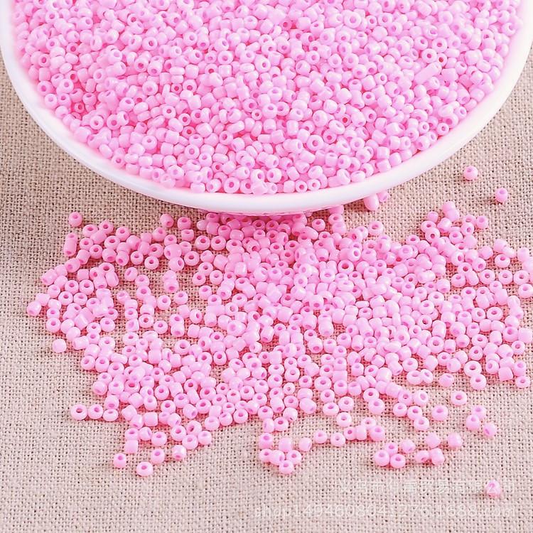 Бісер натуральний 2 мм 50 г Світло-рожевий (БР0002н09)