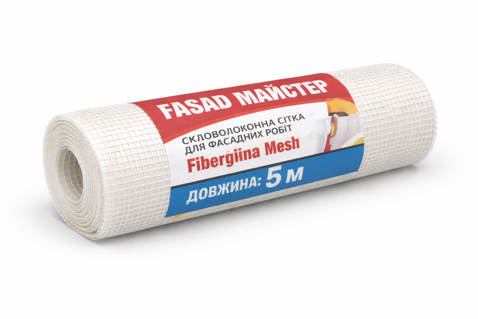 Сетка фасадная стекловолоконная Мастер М75 TYPE 1 для армирования стен и штукатурки 1×5 м (1001)