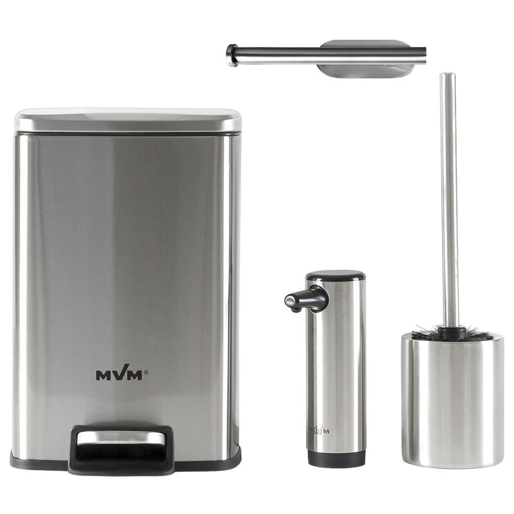 Набір аксесуарів для ванної MVM №19 Steel Square MVM-MH-19 SS/BLACK Сатин (212014)