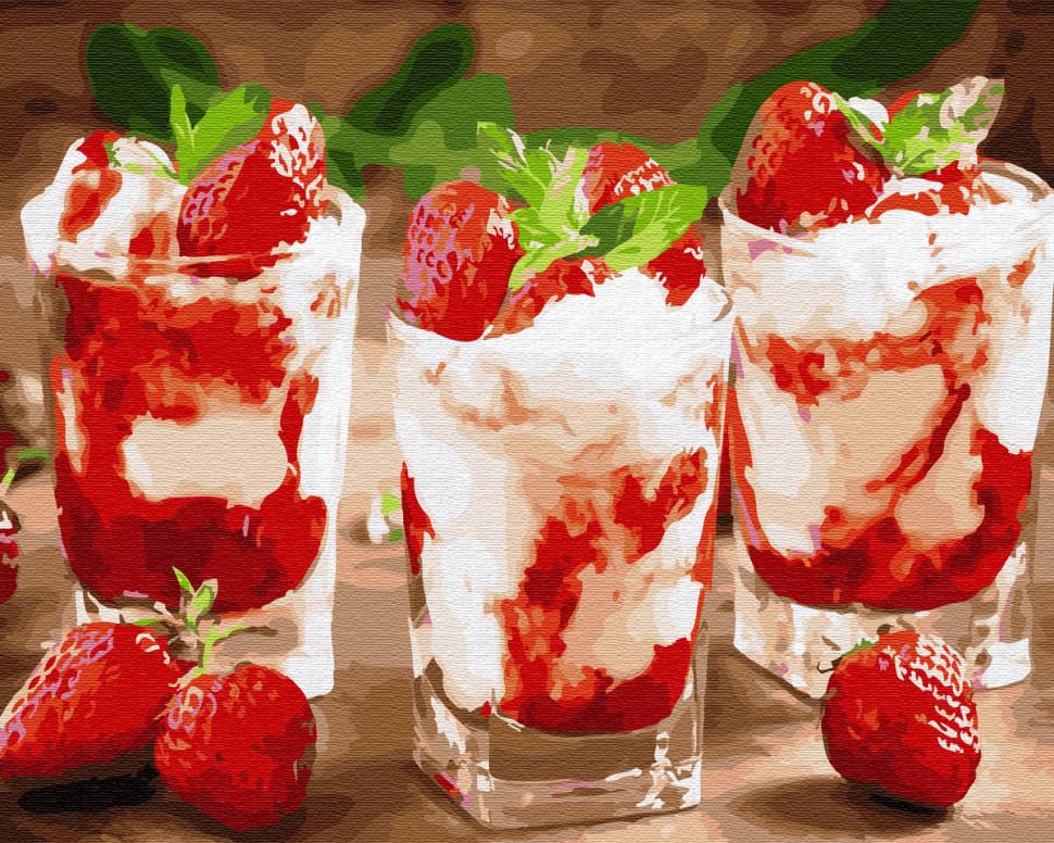 Картина по номерам Brushme Клубничный десерт (GX28228) Картина по номерам Brushme Клубничный десерт (GX28228)