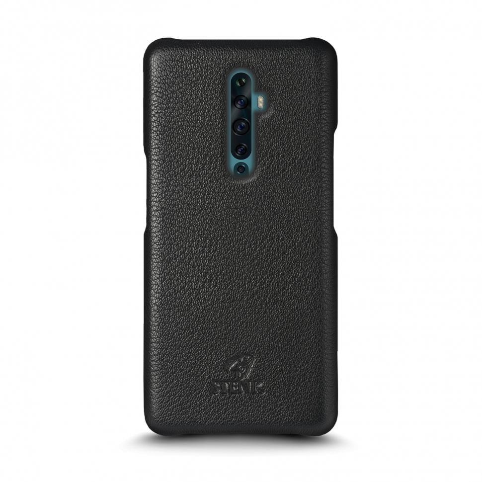 Кожаная накладка Stenk Cover для OPPO Reno2 F Черный (69377)