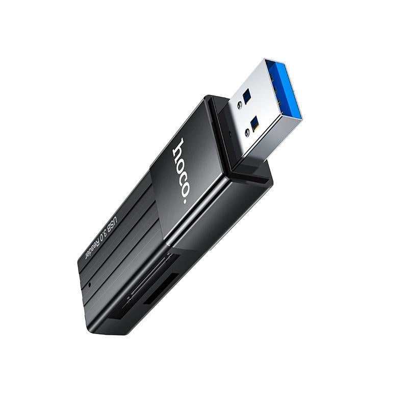 Кардрідер Hoco HB20 Mindful 2-in-1card reader USB3.0 Black (6931474735218)