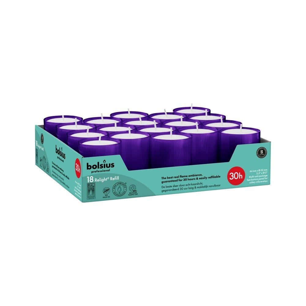 Свеча ReLight Refills Bolsius 18 шт. Purple