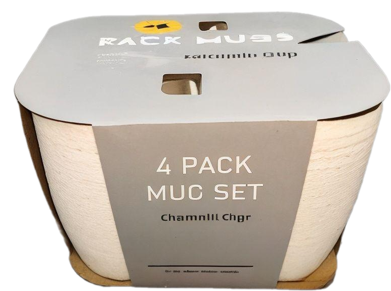 Набор чашек 360 мл 4 шт. Белый (612799)