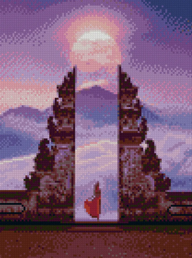 Алмазная мозаика Strateg Фиолетовое эхо 30х40 см (HX167)