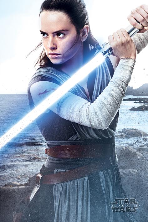 Постер плакат Звёздные Войны Последние Джедаи Рей/Star Wars The Last Jedi Rey Engage 61x91,5 см