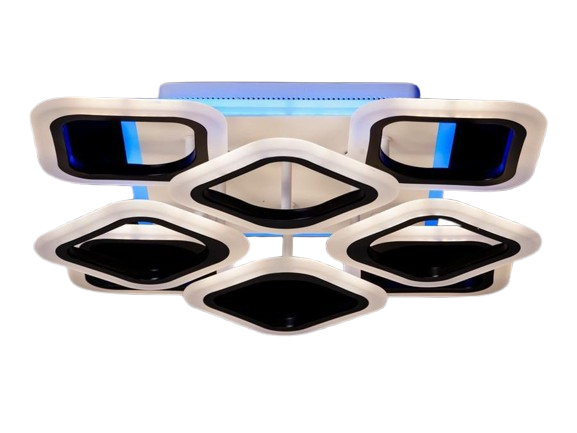 Люстра потолочная с димером RGB LED AS8060/4+4BK 3col dim (2437597068)