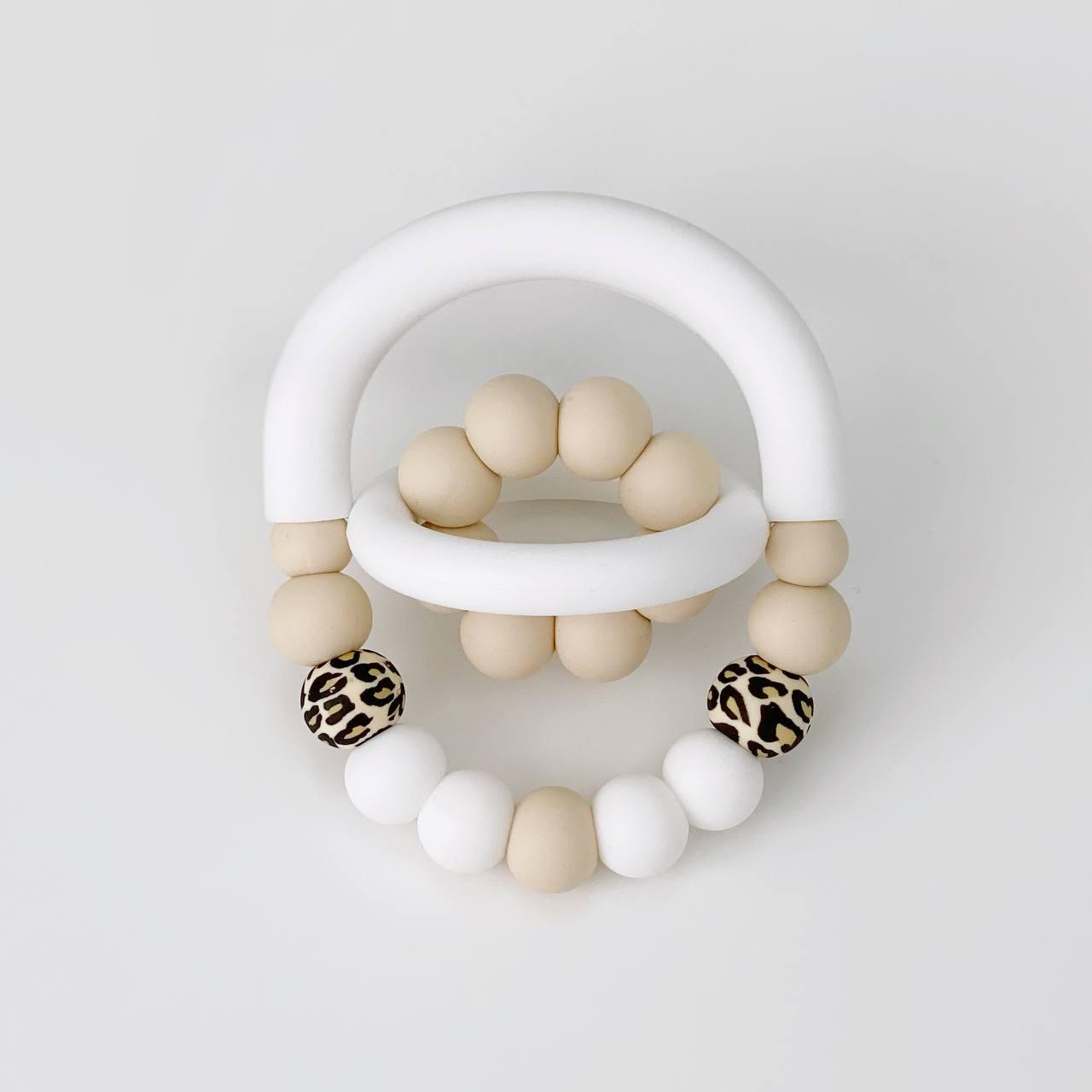 Прорезыватель силиконовый мини Баловень Orbita Leo White