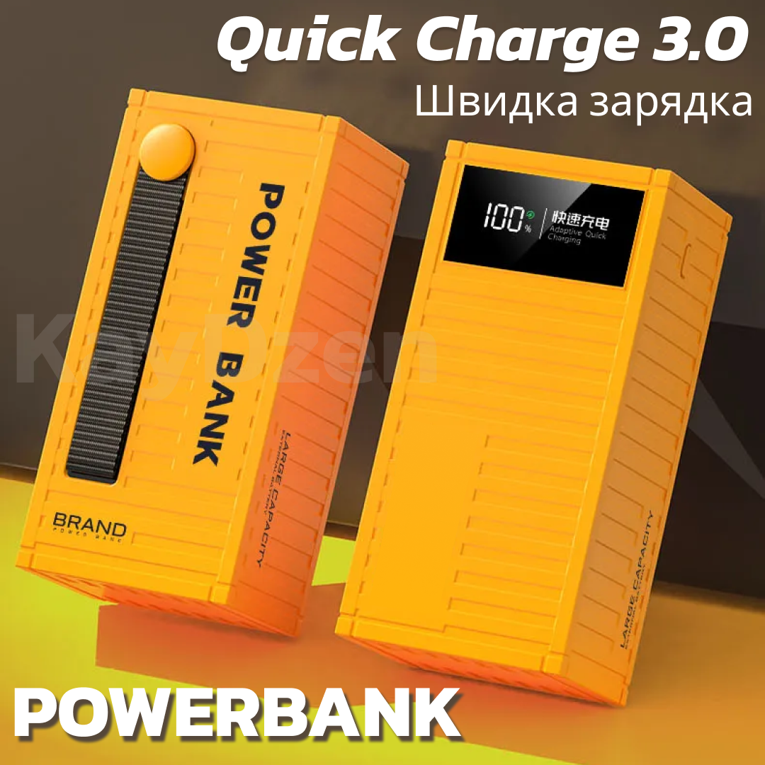 Повербанк Andowl Q-CD4000 40000 mAh быстрая зарядка QC3.0 PD30W Желтый (b1bbe422) - фото 4