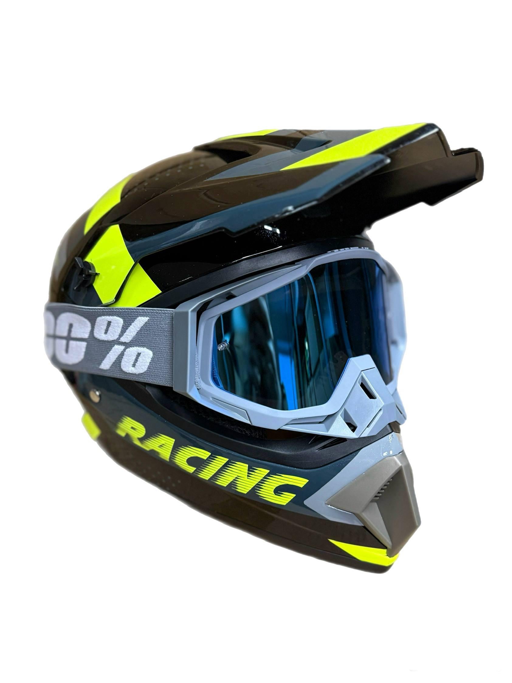 Мотошлем эндуро кроссовый Helmet Racing XL и очки Profi Grey (0064) Мотошлем эндуро кроссовый Helmet Racing XL и очки Profi Grey (0064)
