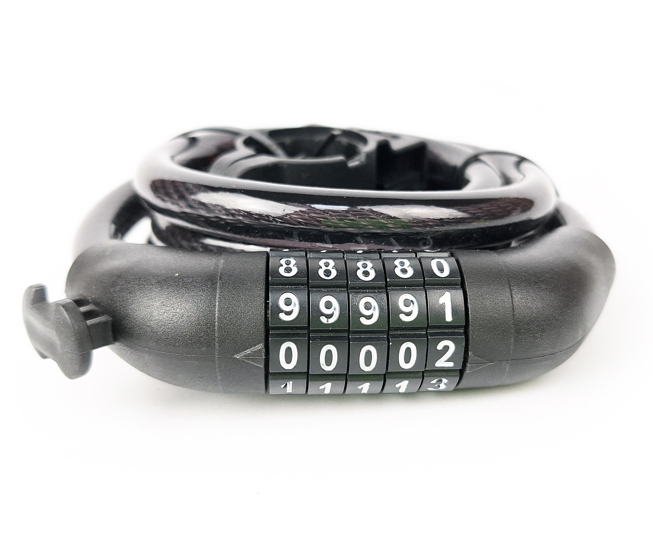 Замок велосипедный тросовый кодовый 11x1100 мм (G0001117)