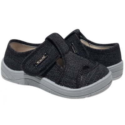 Тапочки для хлопчиків Waldi 224-990/29 на липучках р. 29 Темно-сірий