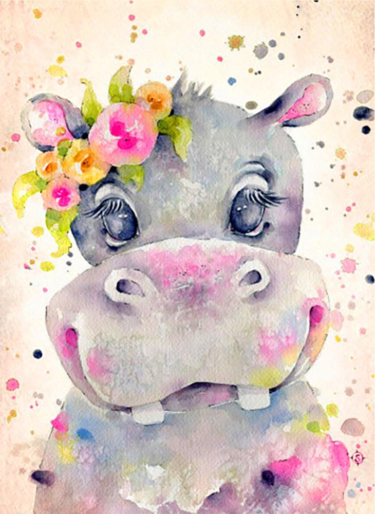 Алмазна мозаїка Emerald Craft Бегемотик 30x40 см (18876)