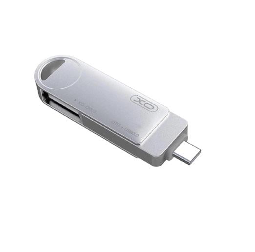 Флешка высокоскоростная USB 3,0 Type-C XO DK 03 UD8 с поддержкой OTG 2в1 Silver (10482235)