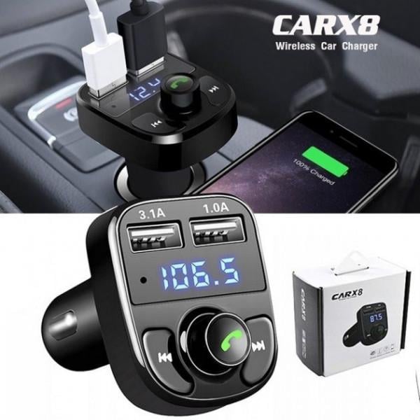 Модулятор для машины CAR X8 FM-модулятор Bluetooth Черный - фото 5 Модулятор для машины CAR X8 FM-модулятор Bluetooth Черный - фото 5